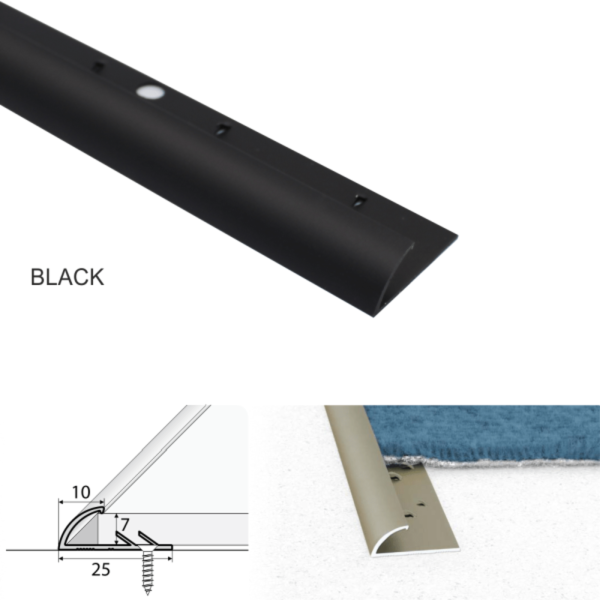 Single Edge Carpet Profile for 10mm Flooring-Transition from Carpet to Vinyl
