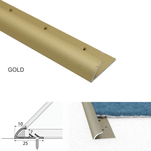 Single Edge Carpet Profile for 10mm Flooring-Transition from Carpet to Vinyl