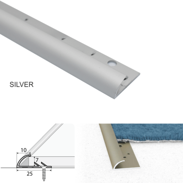 Single Edge Carpet Profile for 10mm Flooring-Transition from Carpet to Vinyl