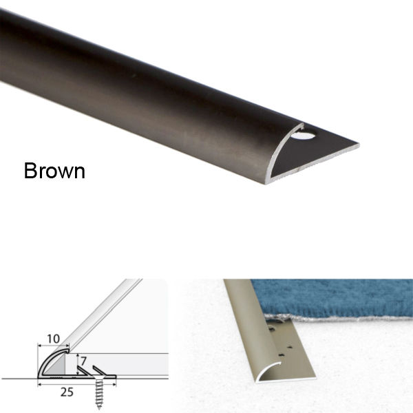 Single Edge Carpet Profile for 10mm Flooring-Transition from Carpet to Vinyl