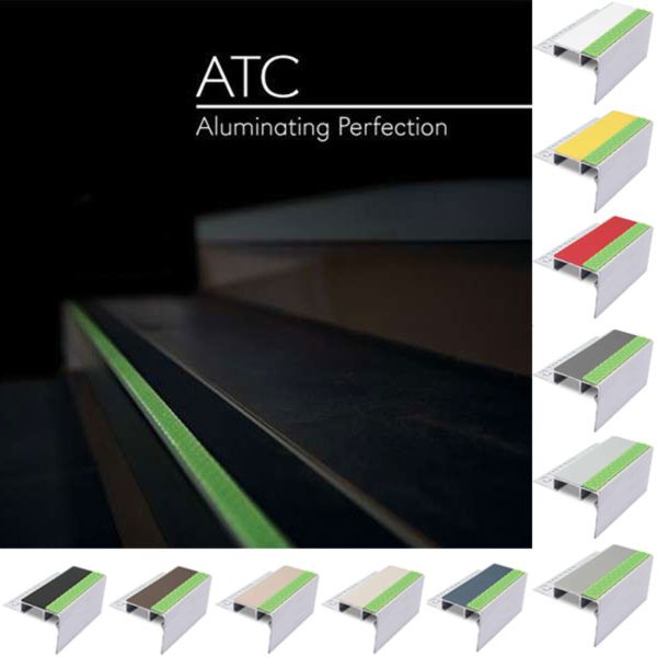  Tile-In Aluminator Stair Nosing with PVC Insert for 12.5mm Flooring 