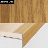 Push-In Aluminium Wood Effect Stair Nosing Edge Trim