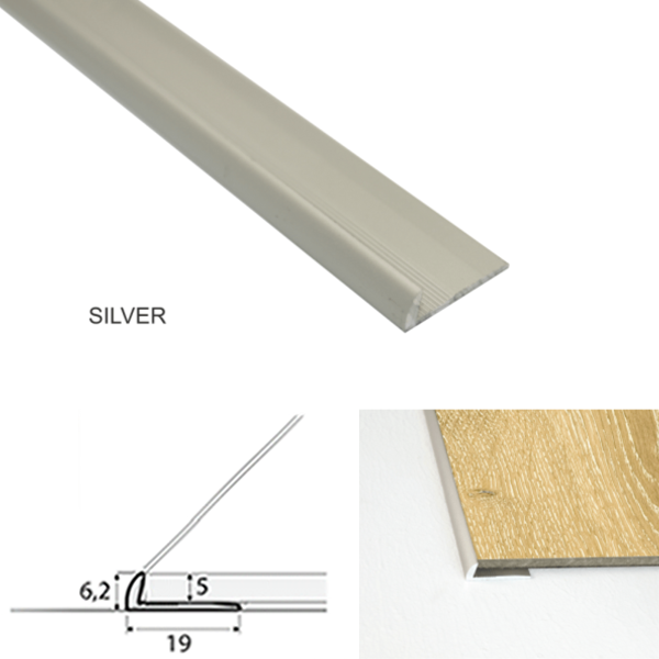 19mm Door Threshold Profile for 5mm LVT Flooring