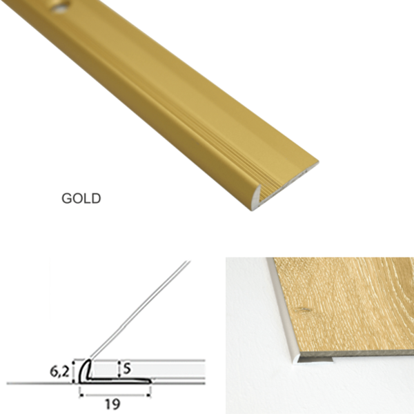 19mm Door Threshold Profile for 5mm LVT Flooring