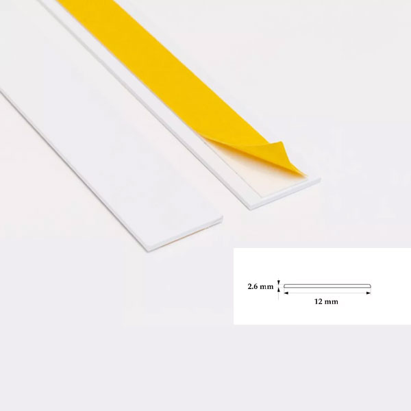 1m Long Durable Architrave Self Adhesive PVC Flat Strips