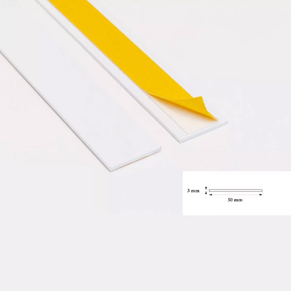 1m Long Durable Architrave Self Adhesive PVC Flat Strips