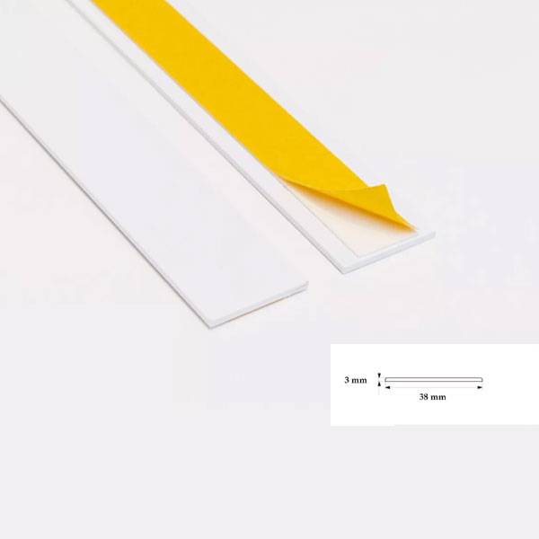 1m Long Durable Architrave Self Adhesive PVC Flat Strips