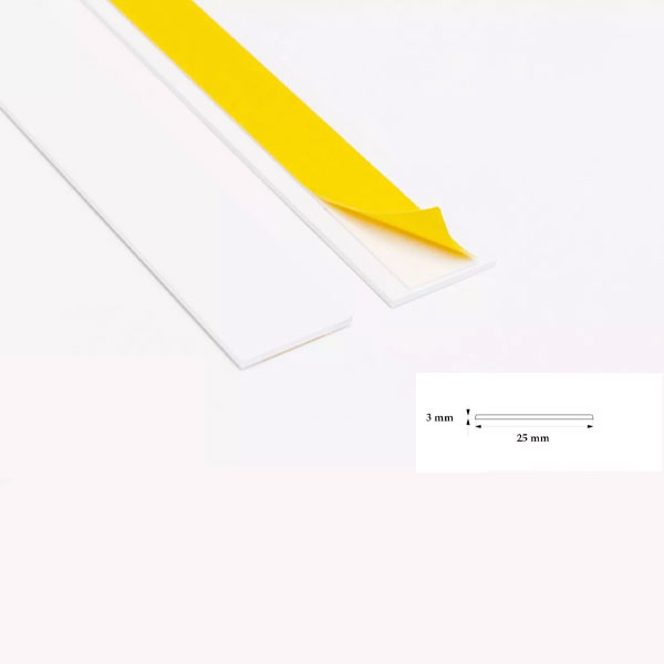1m Long Durable Architrave Self Adhesive PVC Flat Strips