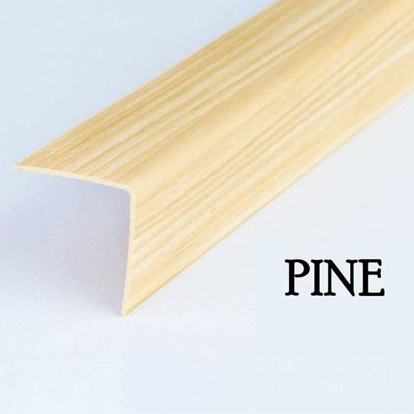 1m long Plastic PVC Corner Angle Trim Wall Corner Guard Edge Protector Wood Effect