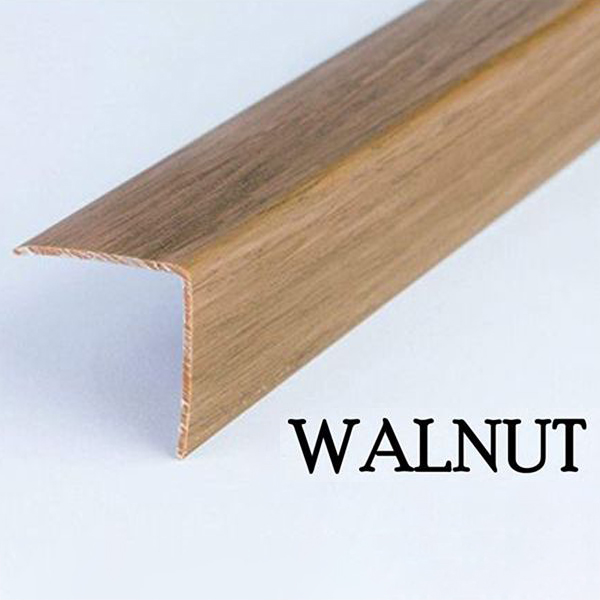 1m long Plastic PVC Corner Angle Trim Wall Corner Guard Edge Protector Wood Effect
