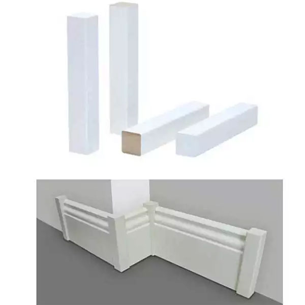 2.42m White MDF Water Resistance Skirting Board 