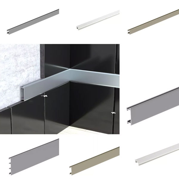 2.5m Long Anodized Aluminium Border Decorative Tile Trim 