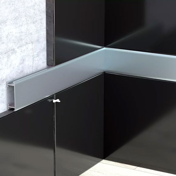 2.5m Long Anodized Aluminium Border Decorative Tile Trim 