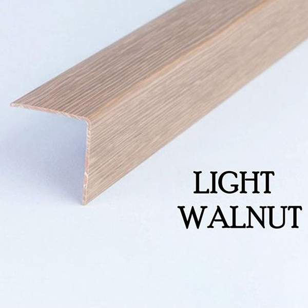2.5m Long Plastic PVC Corner Trim Wall Corner Guard Edge Protector Wood Effect