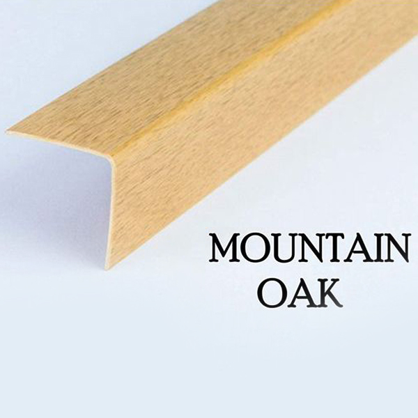 2.5m Long Plastic PVC Corner Trim Wall Corner Guard Edge Protector Wood Effect