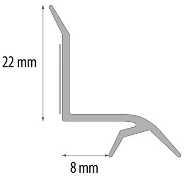 2.5m Long Self-Adhesive PVC Sealing White Strip - Cladding Wall Panel