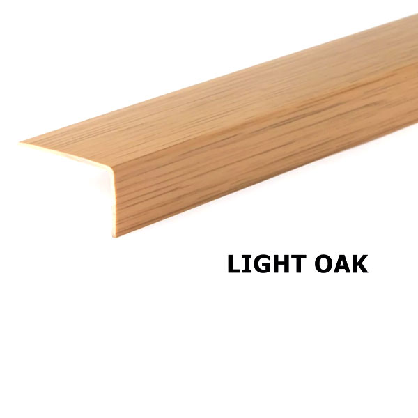 2.5m Unequal 90 Degree Angle Trim Wood Effect Plastic PVC Corner
