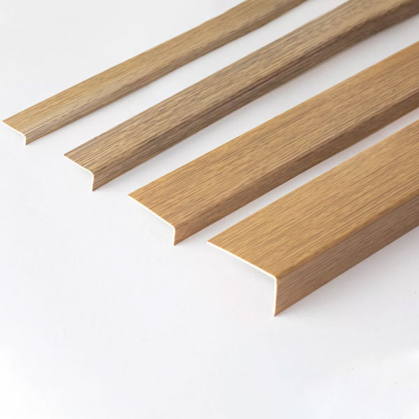 2.5m Unequal 90 Degree Angle Trim Wood Effect Plastic PVC Corner