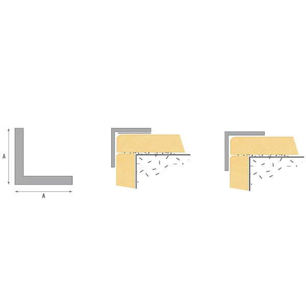 2.5m Unequal 90 Degree Angle Trim Wood Effect Plastic PVC Corner