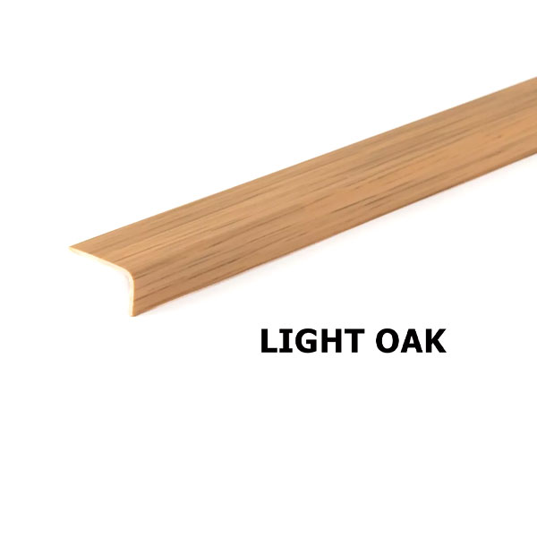2.5m Unequal 90 Degree Angle Trim Wood Effect Plastic PVC Corner
