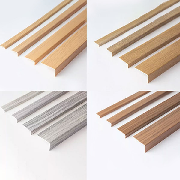 2.5m Unequal 90 Degree Angle Trim Wood Effect Plastic PVC Corner