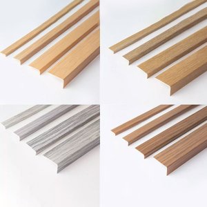 2.5m Unequal 90 Degree Angle Trim Wood Effect Plastic PVC Corner