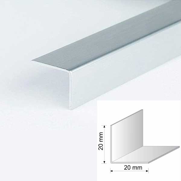 2.9m long Silver Plastic PVC Corner 90 Degree Angle Trim Pack of 5