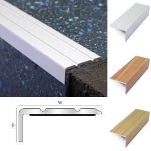 25mm x 10mm Self Adhesive Non Slip Aluminium Retro Fit Stair Nosing 