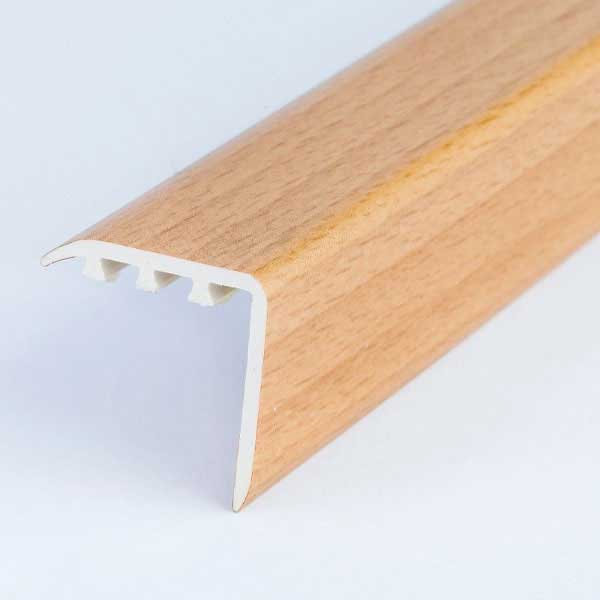 25mm x 25mm UPVC Wood Effect Stair Edge Nosing Trim