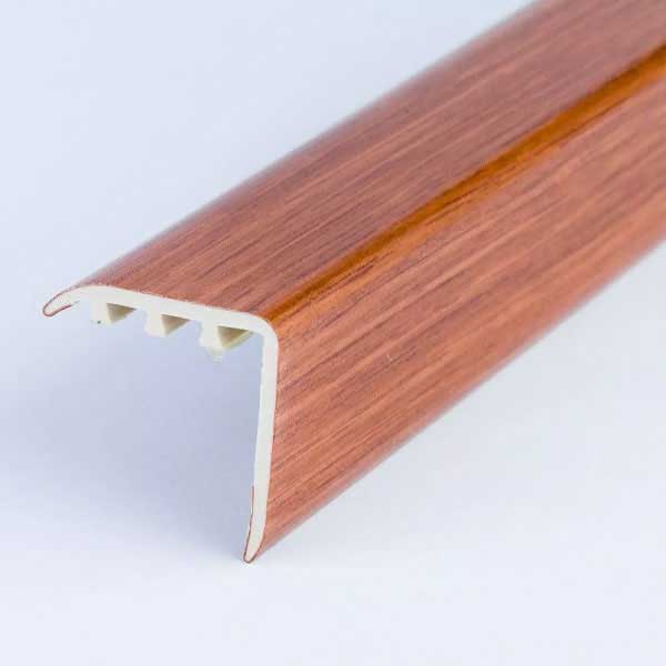 25mm x 25mm UPVC Wood Effect Stair Edge Nosing Trim