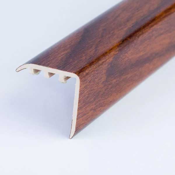 25mm x 25mm UPVC Wood Effect Stair Edge Nosing Trim