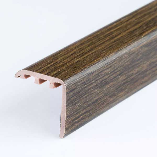 25mm x 25mm UPVC Wood Effect Stair Edge Nosing Trim