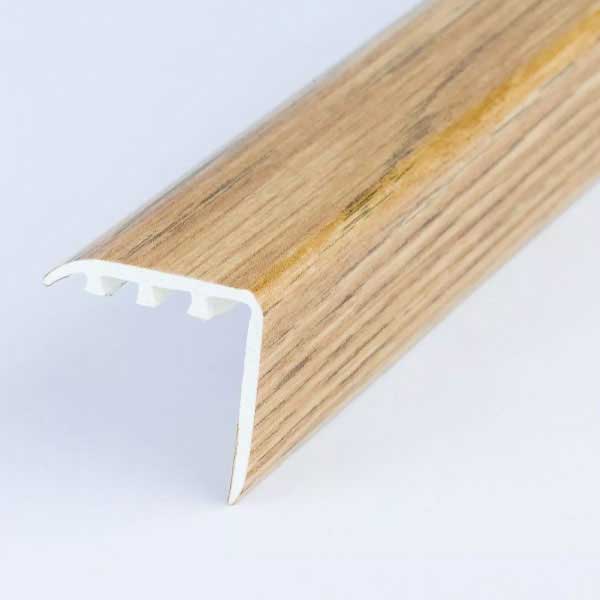 25mm x 25mm UPVC Wood Effect Stair Edge Nosing Trim