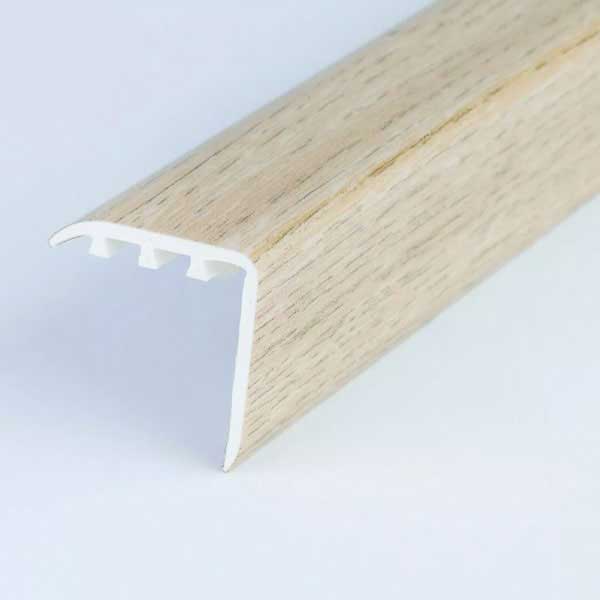 25mm x 25mm UPVC Wood Effect Stair Edge Nosing Trim
