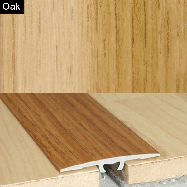 2mm Wood Effect Aluminium Door Floor Bar Edge Trim Threshold
