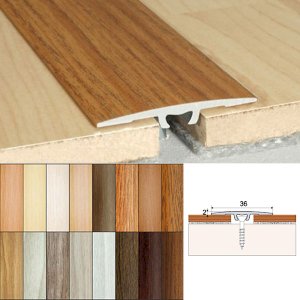 2mm Wood Effect Aluminium Door Floor Bar Edge Trim Threshold