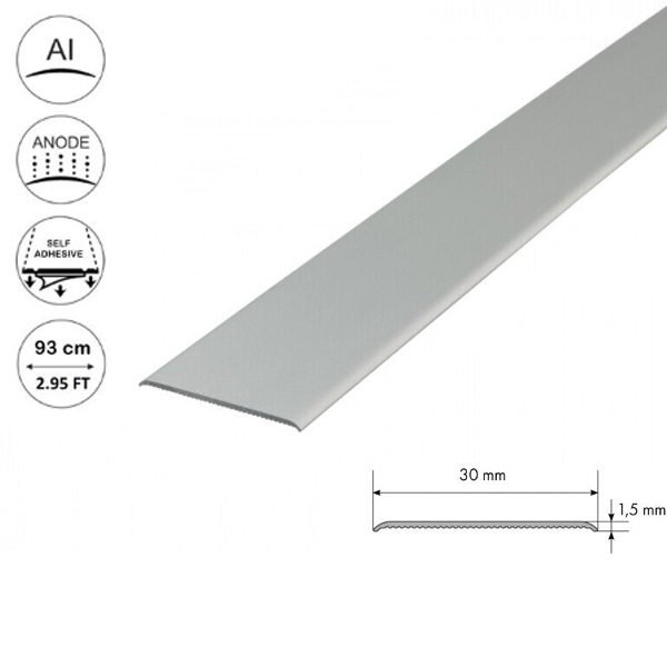 30mm Self-Adhesive Aluminium Door Floor Bar Edge Trim