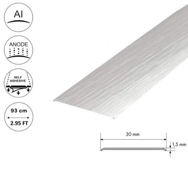 30mm Self-Adhesive Aluminium Door Floor Bar Edge Trim