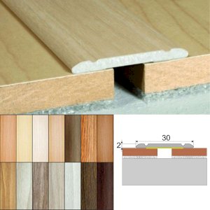 Aluminium Wood Effect 30mm Self Adhesive Door Threashold Floor Trim
