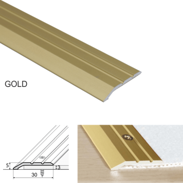30mm Aluminum Door Threshold For Joining Wooden And Laminate