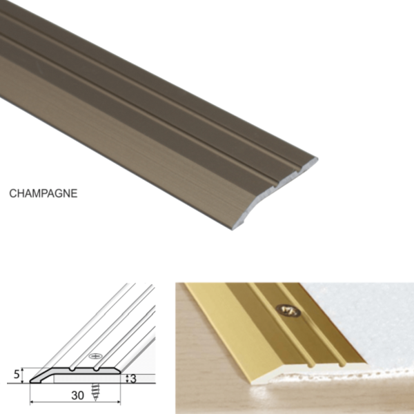 30mm Aluminum Door Threshold For Joining Wooden And Laminate