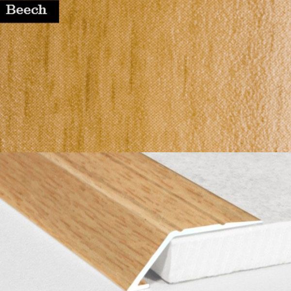 31mm Wood Finish Wide Aluminium Door Threshold Ramp Self Adhesive