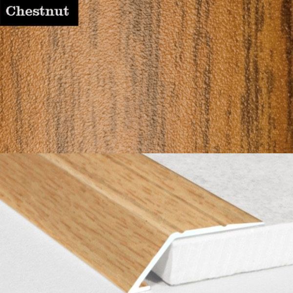 31mm Wood Finish Wide Aluminium Door Threshold Ramp Self Adhesive