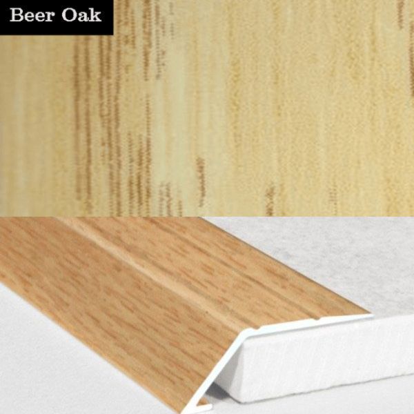 31mm Wood Finish Wide Aluminium Door Threshold Ramp Self Adhesive