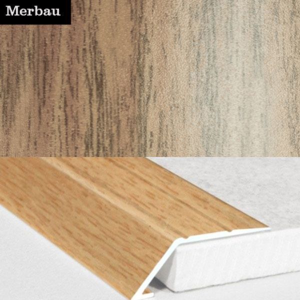 31mm Wood Finish Wide Aluminium Door Threshold Ramp Self Adhesive