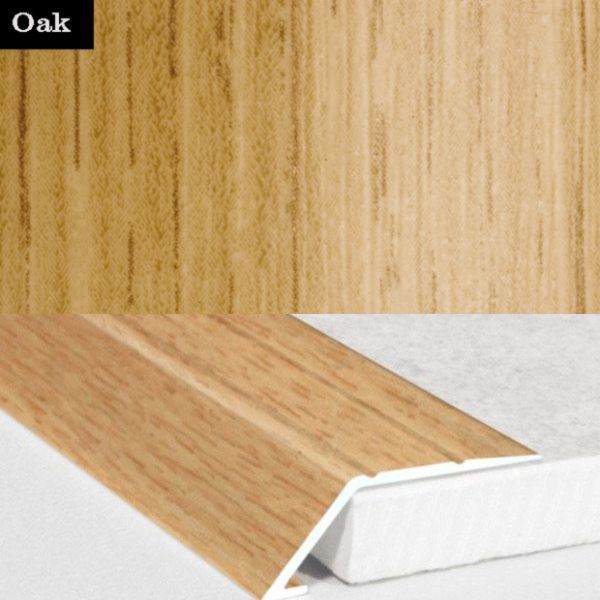31mm Wood Finish Wide Aluminium Door Threshold Ramp Self Adhesive
