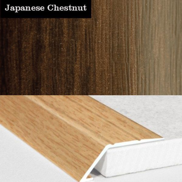 31mm Wood Finish Wide Aluminium Door Threshold Ramp Self Adhesive