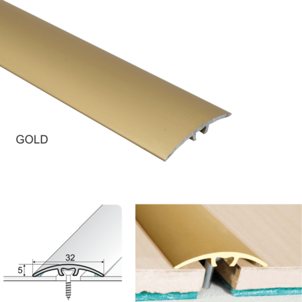 32mm Aluminium Door Threshold for Wooden and Laminate Flooring