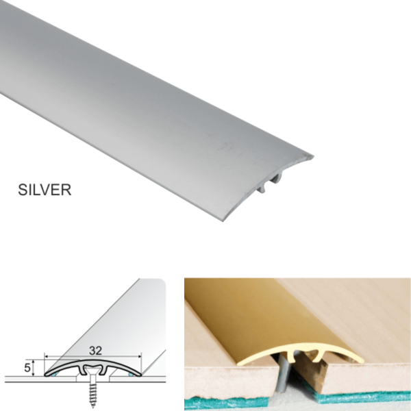 32mm Aluminium Door Threshold for Wooden and Laminate Flooring