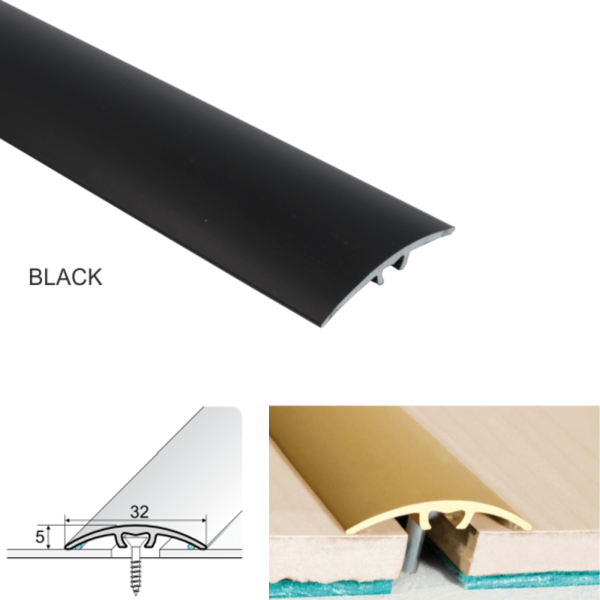 32mm Aluminium Door Threshold for Wooden and Laminate Flooring